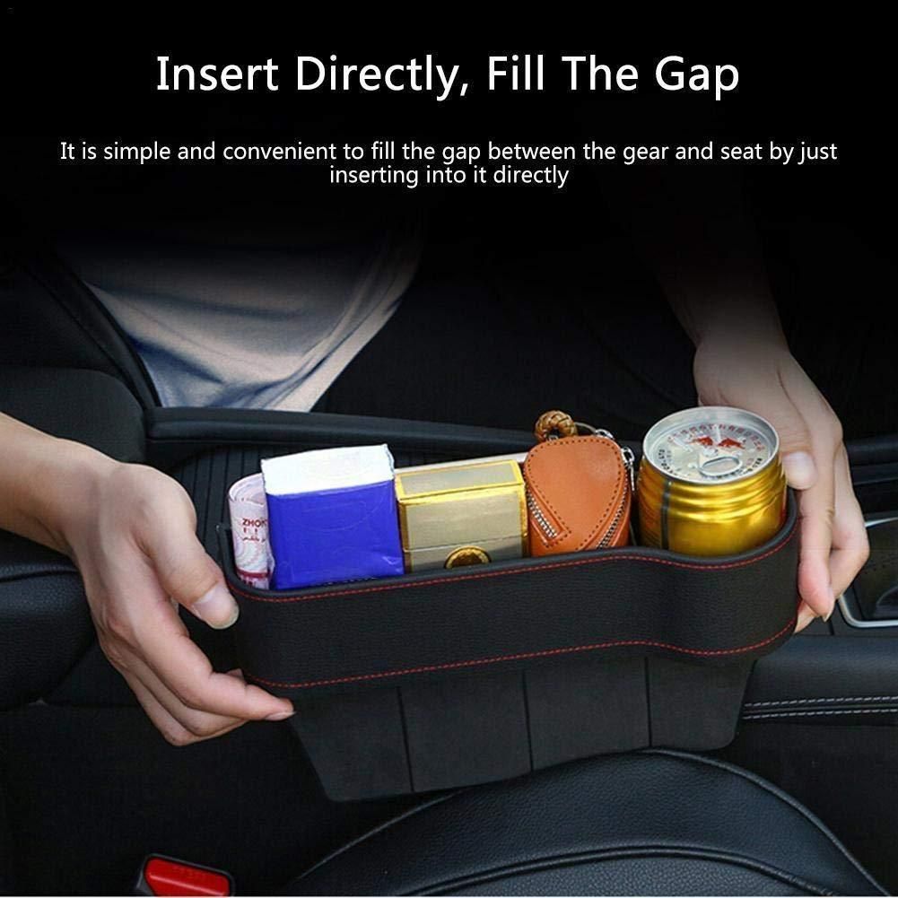 Seat Pockets PU Leather Car Console Side Organizer