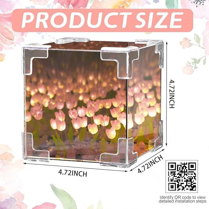 Decorative Tulip 3D Mirror Lamp